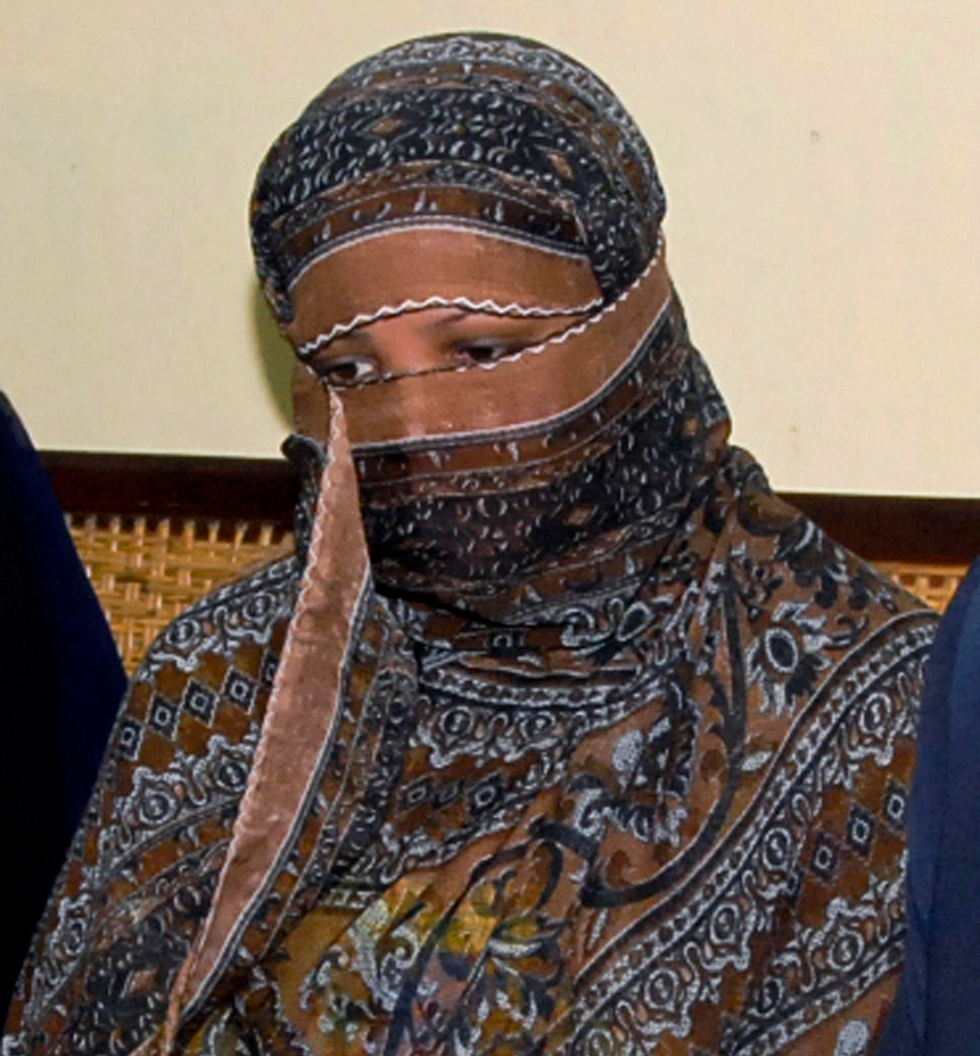 אסיה ביבי נוצרייה ניצלה מעונש מוות על העלבת ה איסלאם פקיסטן (צילום: AP)
