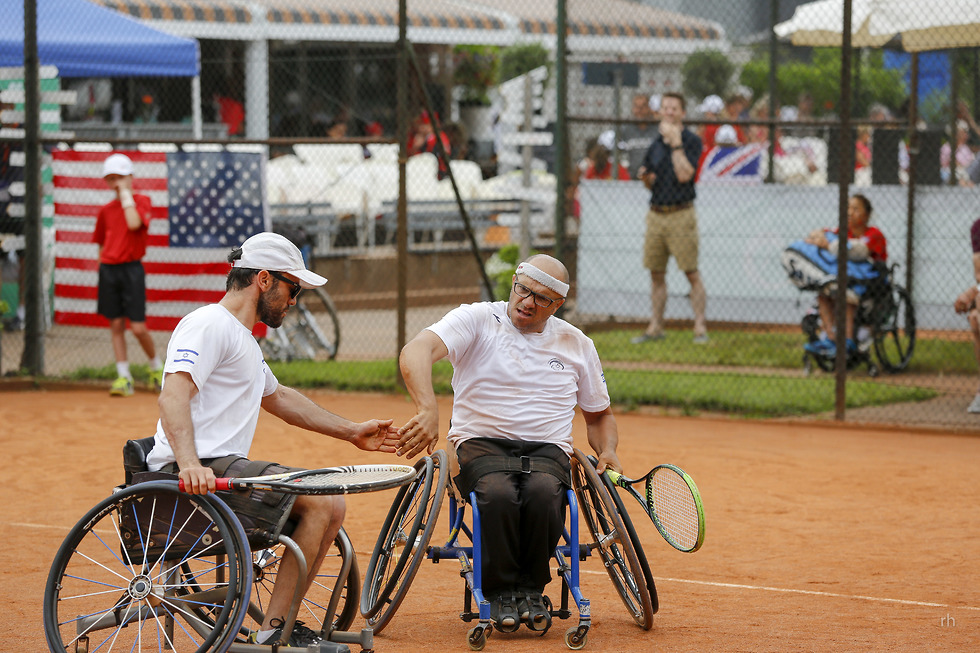 שרגא ויינברג ונועם גרשוני (צילום: באדיבות איגוד הטניס)
