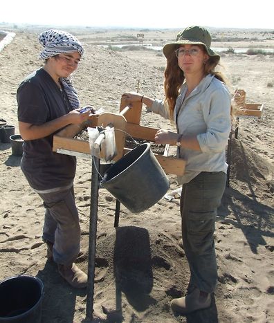עבודות החפירה במקום (צילום: משלחת החפירות ערי הנגב הביזנטיות אוניברסיטת חיפה)
