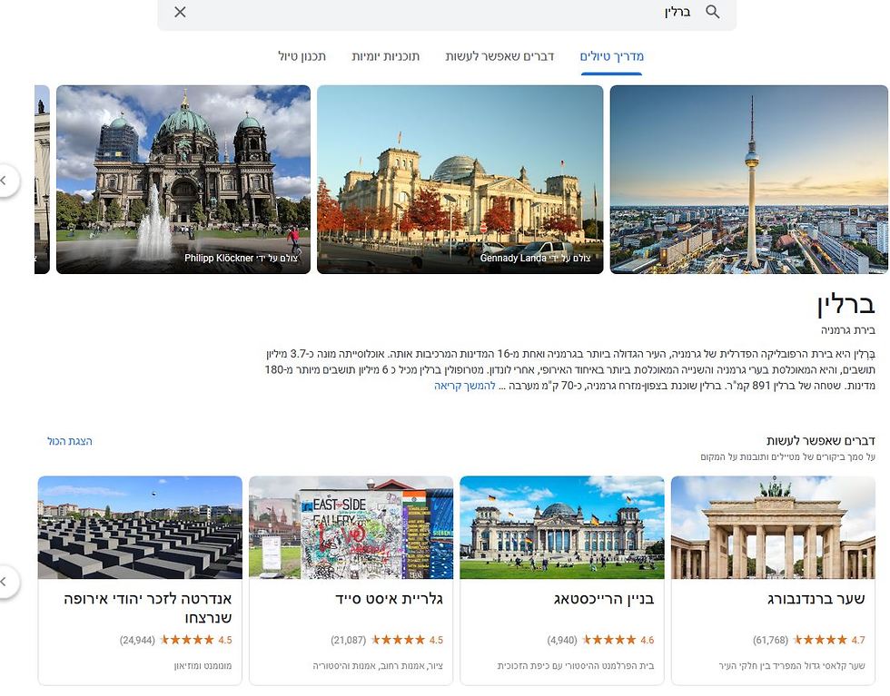 גוגל נסיעות Trips (www.google.com/travel)