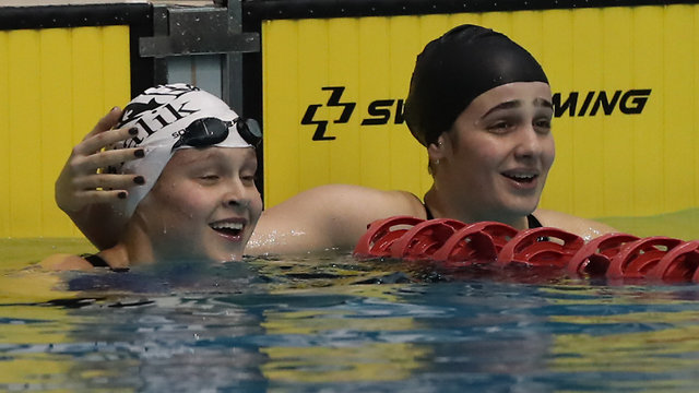 Young swimmers in competition