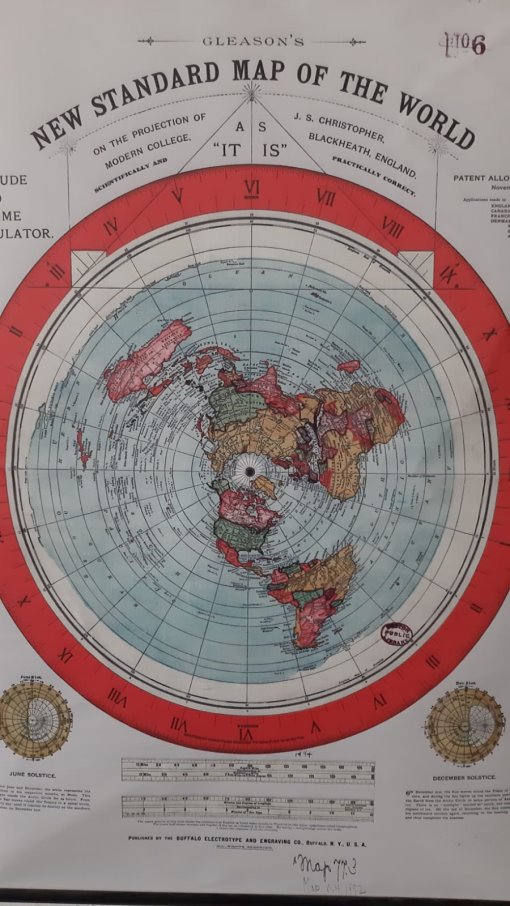  Карта плоского мира с 1892 года. Фото: репродукция
