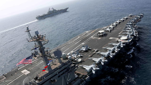 The USS Abraham Lincoln in the Sea of Oman (Photo: Reuters)