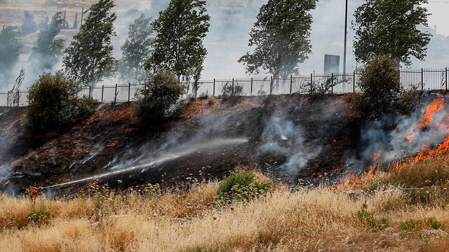 Пожар в Модиин-Илит. Фото: AFP