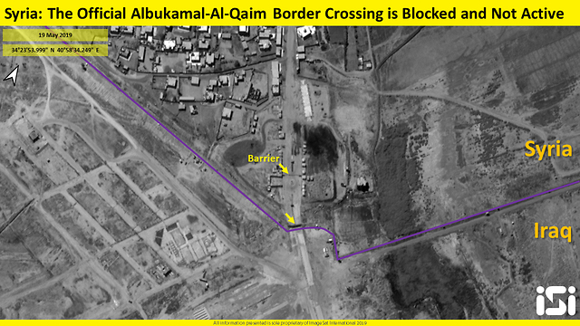 מפה מפות התבססות אירן גבול סוריה עיראק בניית גשר יבשתי   (צילום: ImageSat International)