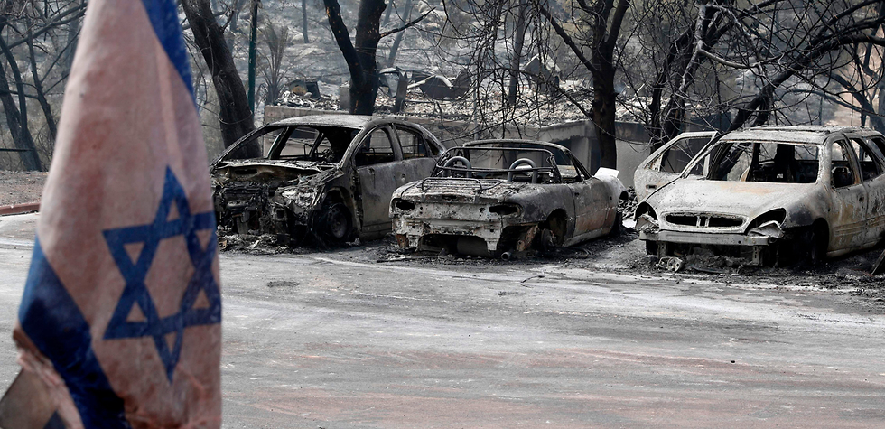 Пожар в Мево-Модиим. Фото: AFP