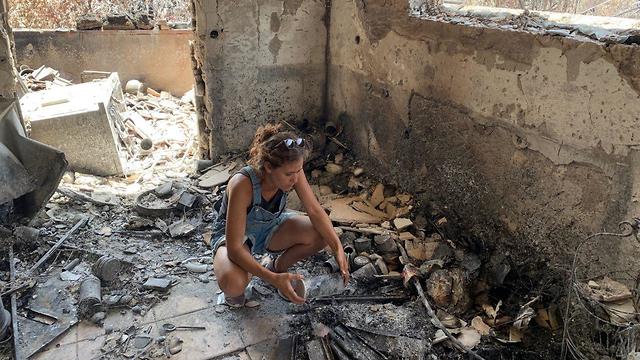 נוריה ברקי שביתה נפגע בשריפה במבוא מודיעים בשבוע שעבר (צילום: רועי רובישנטיין)