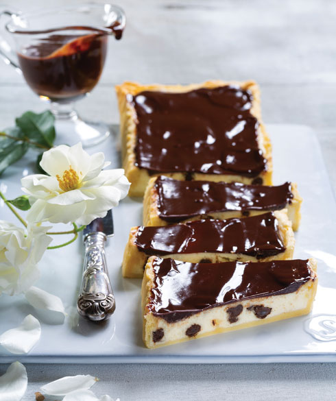טארט גבינה דאבל שוקולד  (צילום: בועז לביא, סגנון: פסי ברניצקי)