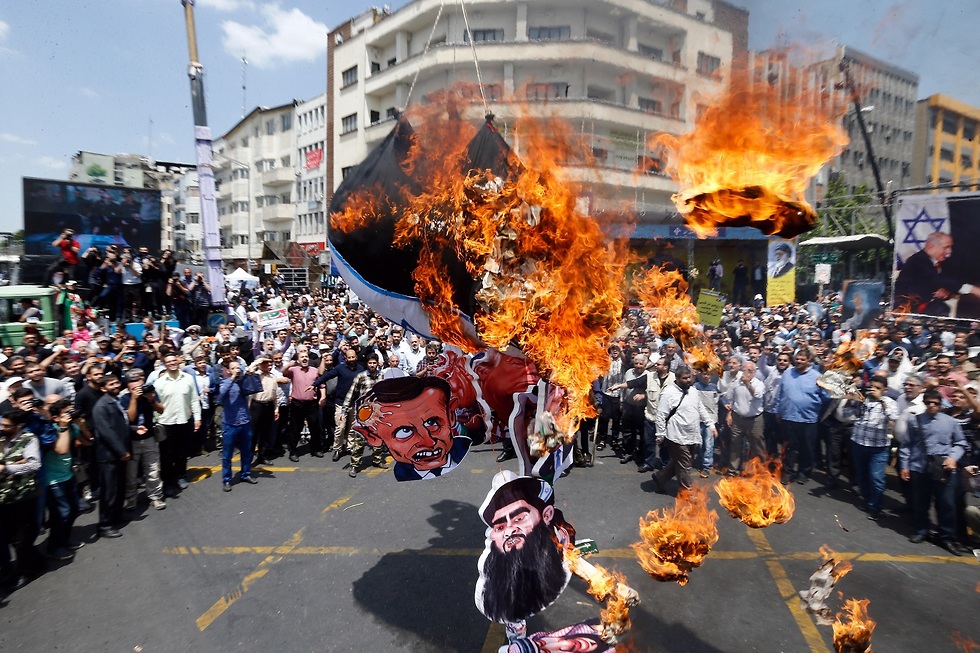 יום אל קודס יום ירושלים העולמי טהרן איראן (צילום: EPA)