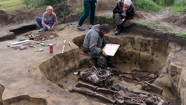 אתר הקבורה בסיביר (צילום: מכון נובוסיבירסק לארכיאולוגיה ואתנוגרפיה)