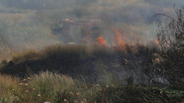 שריפה בבית שמש (צילום: אברהם שרייבר/TPS)