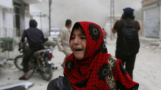 ההפצצות שבאידליב, סוריה (צילום: AFP)