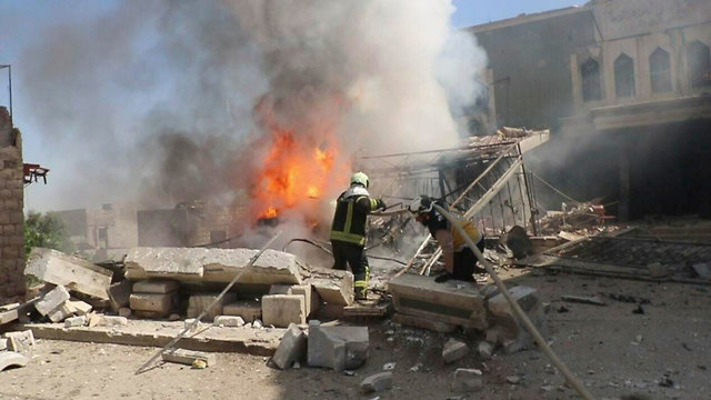 ההפצצות שבאידליב, סוריה (צילום: AP)