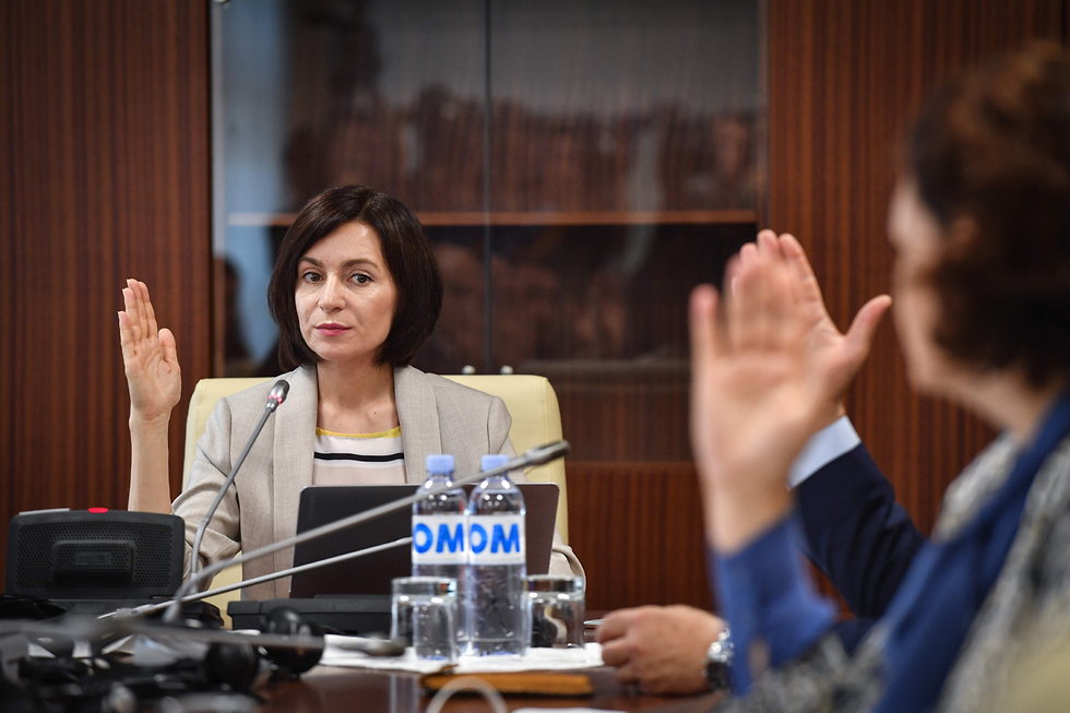 משבר פוליטי ב מולדובה מאיה סנדו מגוש ACUM מונתה לראש ממשלה (צילום: AFP)