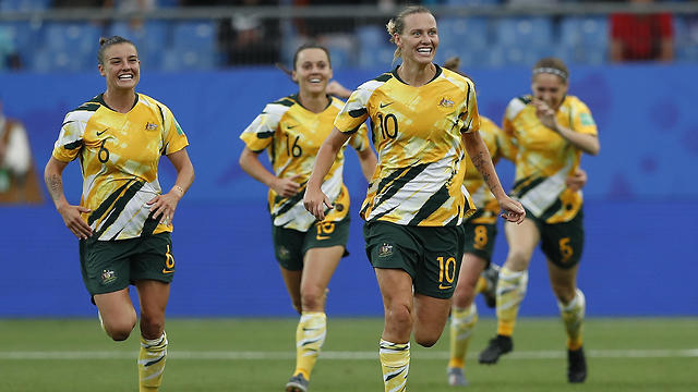שחקניות נבחרת אוסטרליה (צילום: EPA)