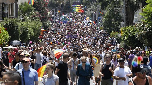 התכנסות מצעד הגאווה 2019 בתל אביב (צילום: שאול גולן)