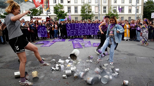 Женская забастовка в Швейцарии. Фото: AFP