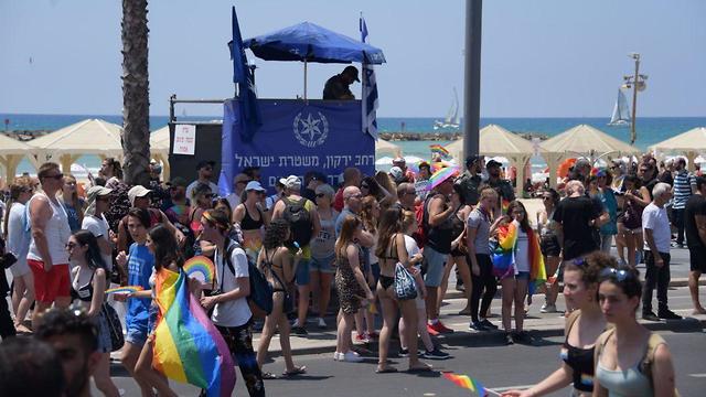פעילות משטרת ישראל במצעד הגאווה בתל אביב (צילום: דוברות המשטרה )