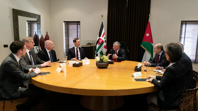 Jordan's King Abdullah meets with Senior White House Advisor Jared Kushner in Amman, Jordan, May 29, 2019