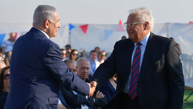 Prime Minister Benjamin Netanyahu and U.S. Ambassador David Friedman (Photo: GPO)