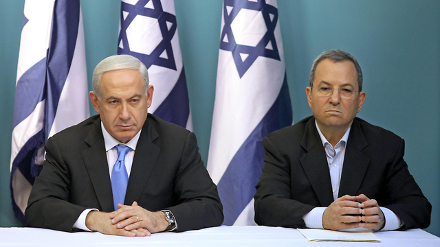 Bnejmain Netanyahu and Ehud Barak as political partners in 2012 (Photo: EPA)