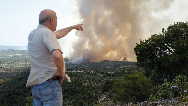  שריפות ספרד גל חום (צילום: AFP)