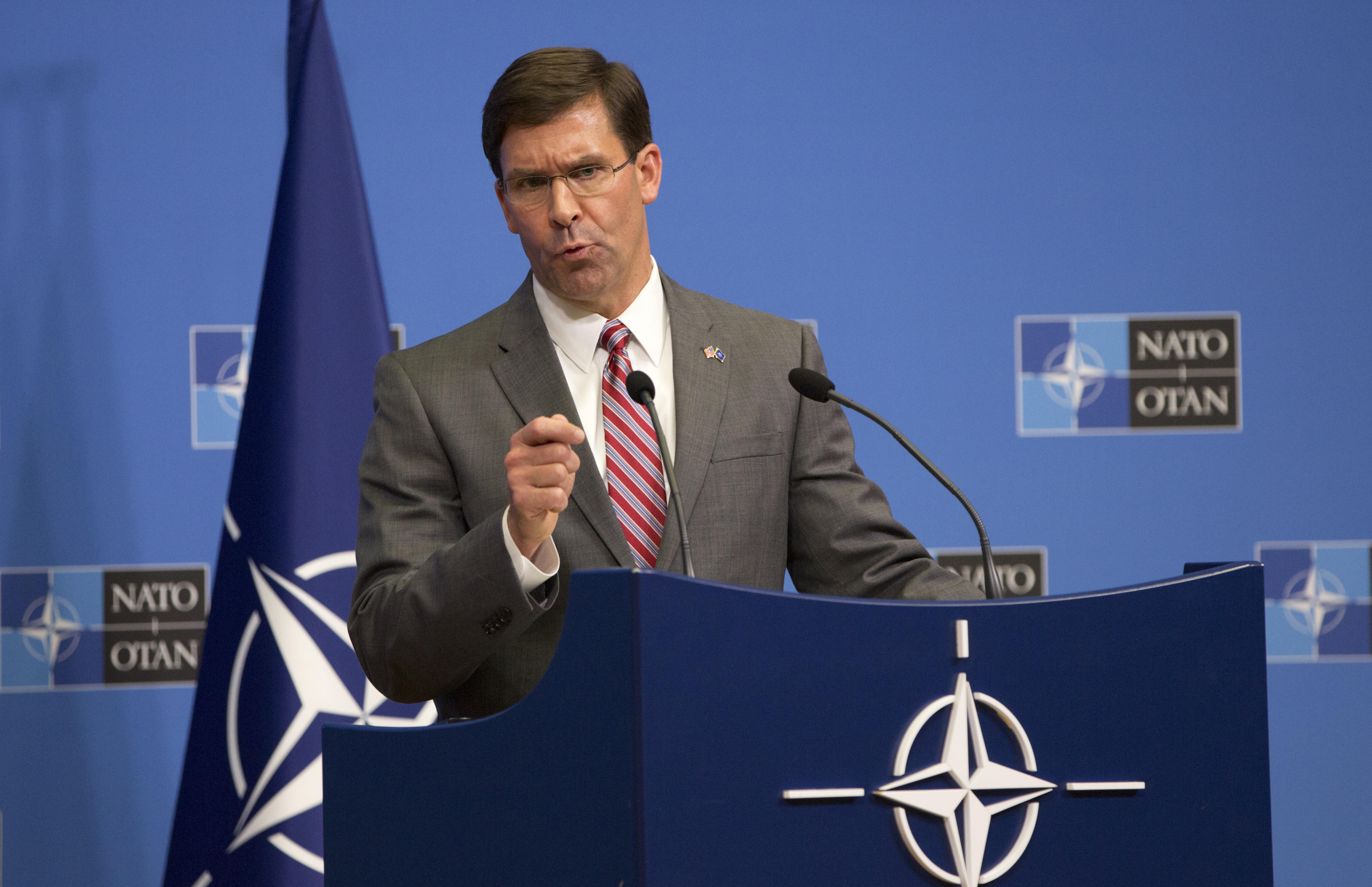 Acting U.S. Defense Secretary Mark Esper at NATO (Photo: AP)