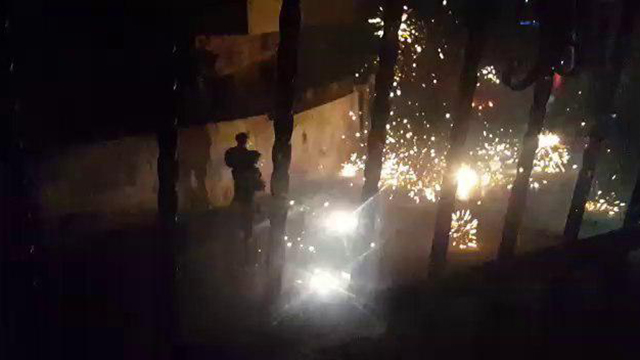 Fireworks launched at police in East Jerusalem 