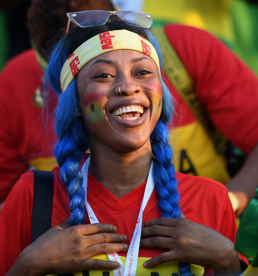 אוהדת נבחרת גאנה (צילום: AFP)