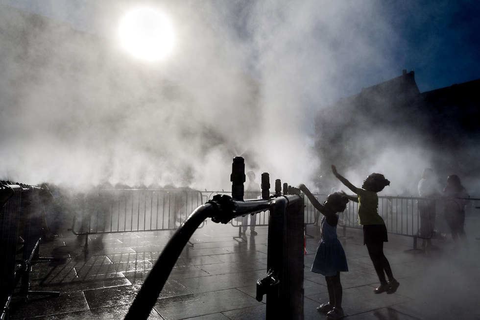 גל חום ב אירופה שטרסבורג צרפת (צילום: AFP)
