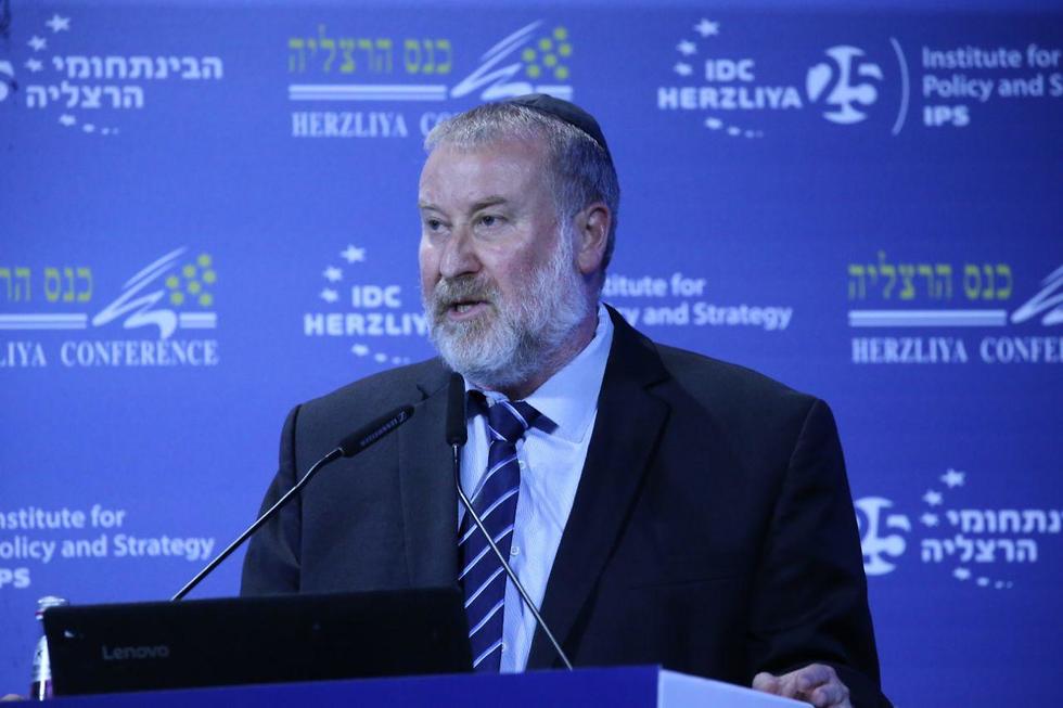 Attorney General Avichai Mandelblit at the Herzeliya conference (Photo: Motti Kimchi)
