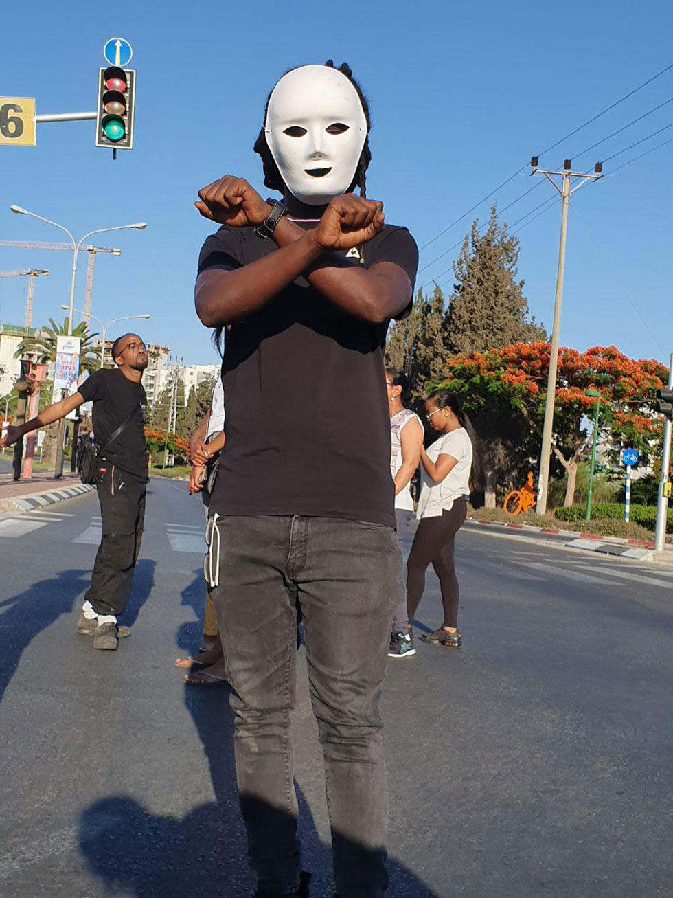 הפגנה יוצאי אתיופיה באשקלון ()