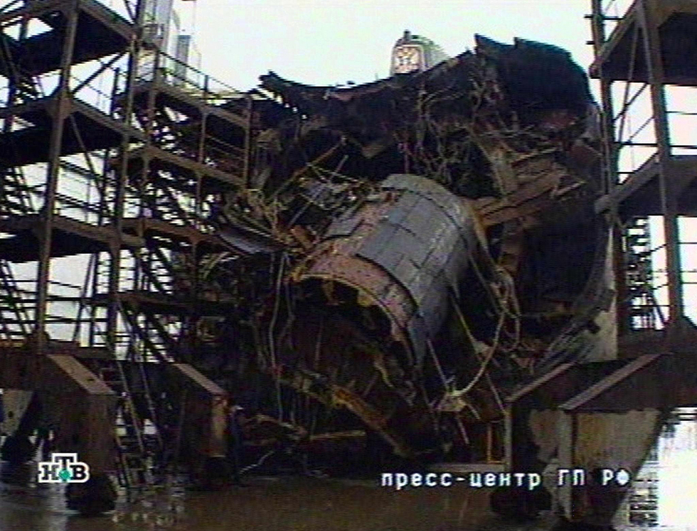 ארכיון שקיעת ה צוללת הגרעינית קורסק של רוסיה  (צילום: EPA)