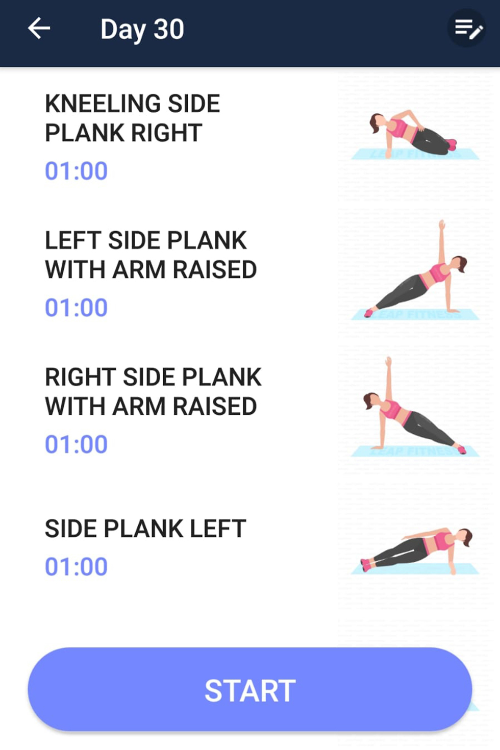 אפליקציית 30 Day Plank ()