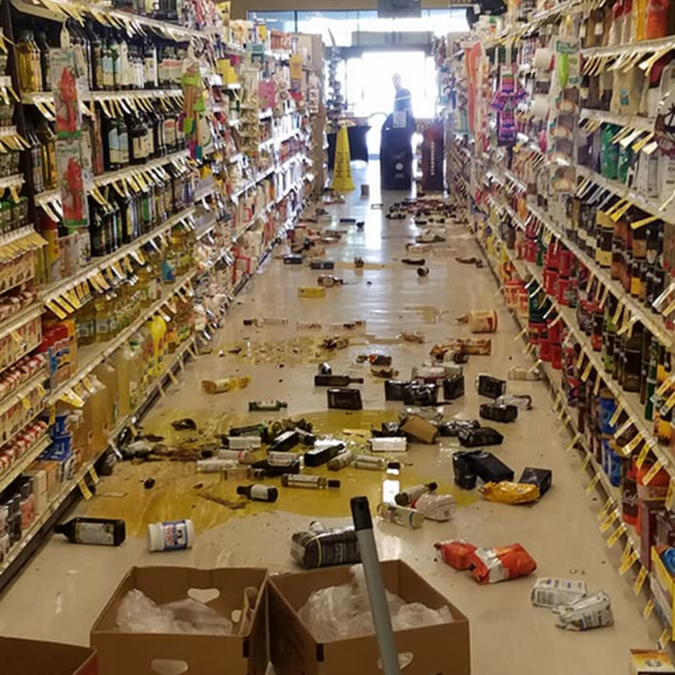 סופרמרקט רעידת אדמה קליפורניה ארה