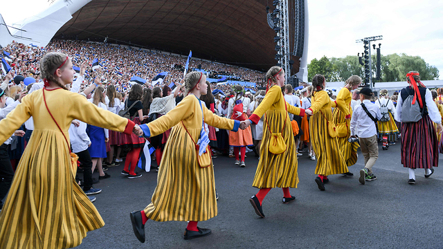 אסטוניה פסטיבל שירים לאומי (צילום: AFP)