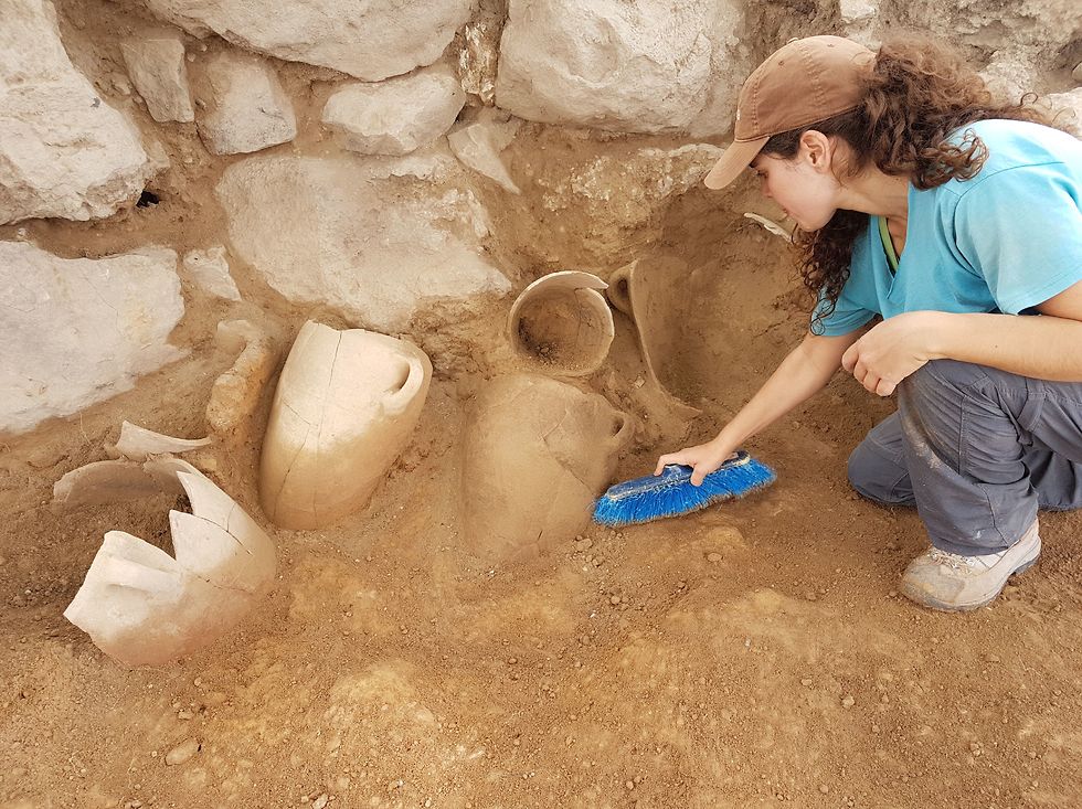 ממצאים שהתגלו בחפירה (צילום: משלחת החפירות לחורבת אל-ראעי)