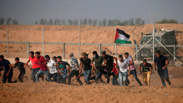  Protests at the Gaza border fence last weekend (Photo: AFP) (Photo: AFP)