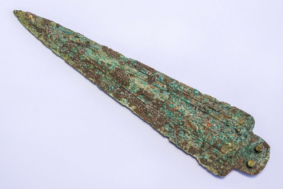Spearhead from Motza (Photo: Yanic Berman, Antiquities Authority)