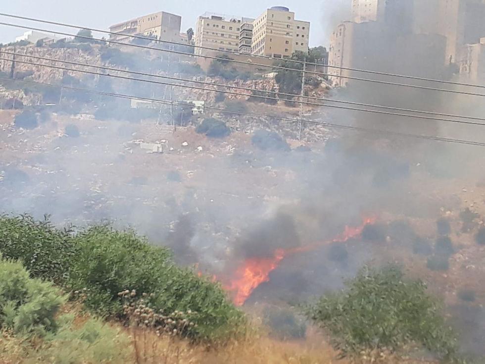 Пожар в районе Хайфы