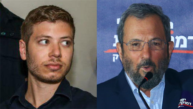 Yair Netanyahu and Ehud Barak (Photo: Orel Cohen, Yariv Katz)