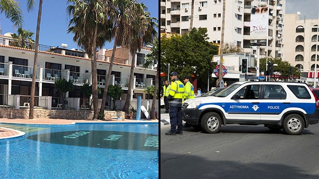 Полиция Кипра и отель в Айия-Напа. Фото: shutterstock