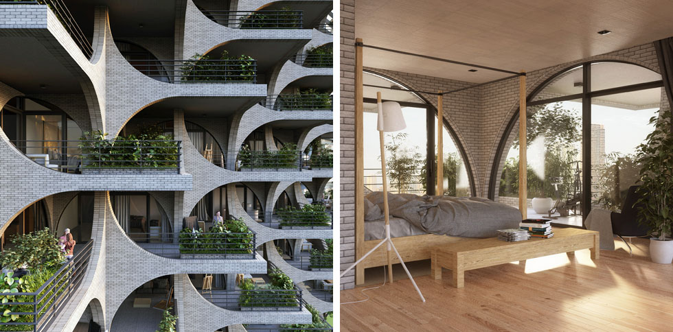 האדריכל האוסטרי כריס פרכט הלהיב את הרשת עם הדמיות פוטוגניות למגדל תל אביבי, עם מרפסות ירוקות ומצננות. לחצו לראיון על החזון (הדמיה: Studio Precht)