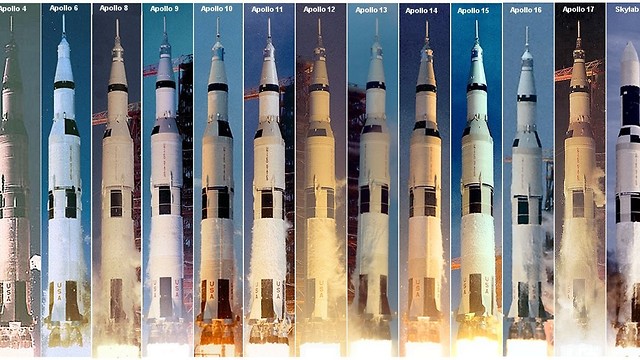 סוס העבודה של תכנית אפולו: כל טילי סטורן 5 ששוגרו לחלל (צילום: נאס