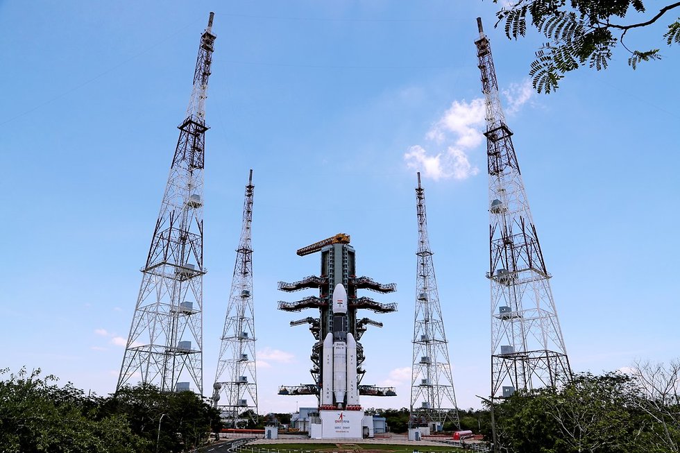 החללית לפני השיגור (צילום: סוכנות החלל ההודית)