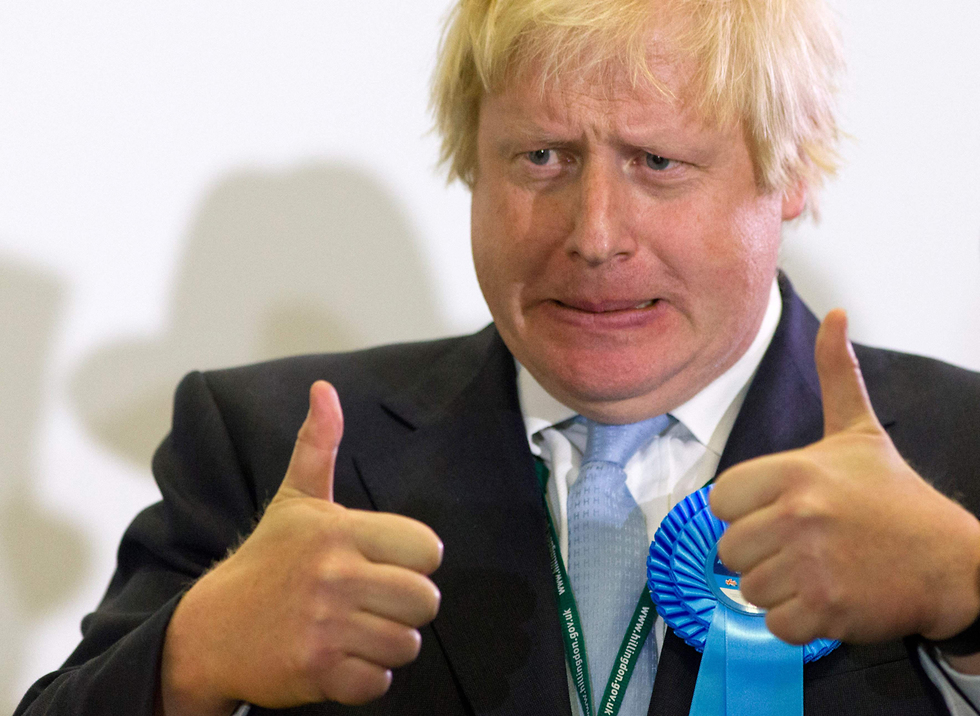 בוריס ג'ונסון בחירות לראשות ממשלת בריטניה (צילום: AFP)