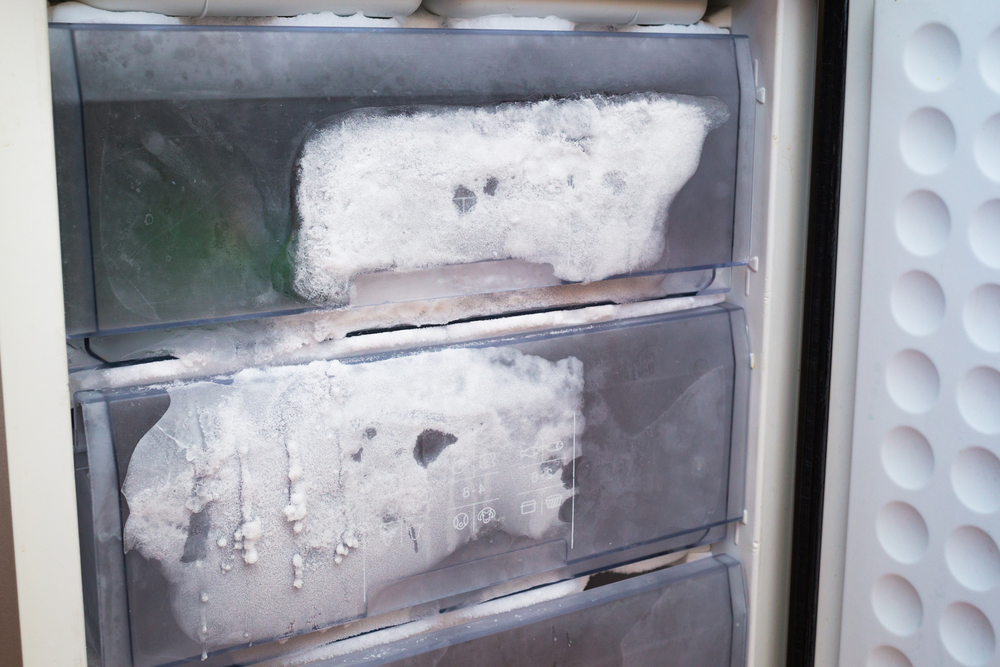 В случае обледенения морозилки ее следует разморозить, отключив от сети. Фото: shutterstock
