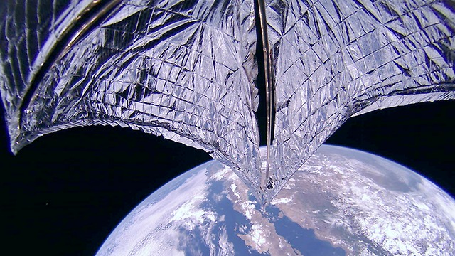 המפרש הפתוח בחלל (צילום: האגודה הפלנטרית)