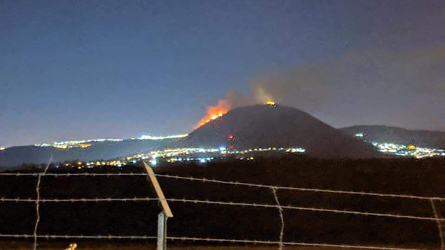 שריפה הר תבור (צילום: אילנה קופאנו)