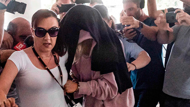 The British teen arrives at court in Cyprus in August (Photo: AFP)